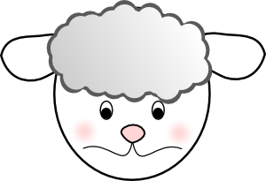 free vector Sad Sheep clip art