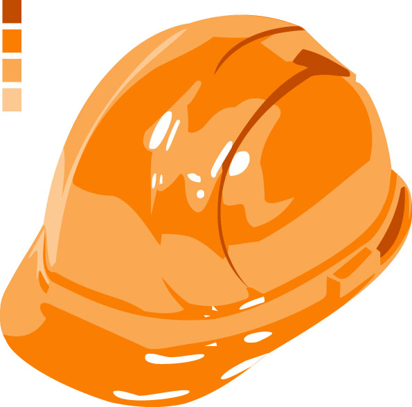free vector Safety helmets flowers vector outlets
