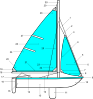 free vector Sailboat Illustration With Label Points clip art