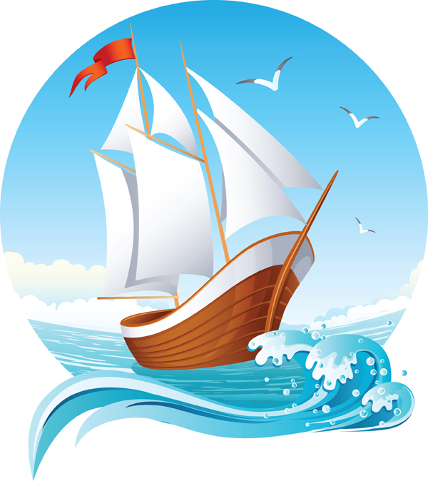 free vector Sailing theme vector
