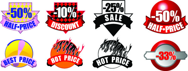 free vector Sale discount decorative icon vector