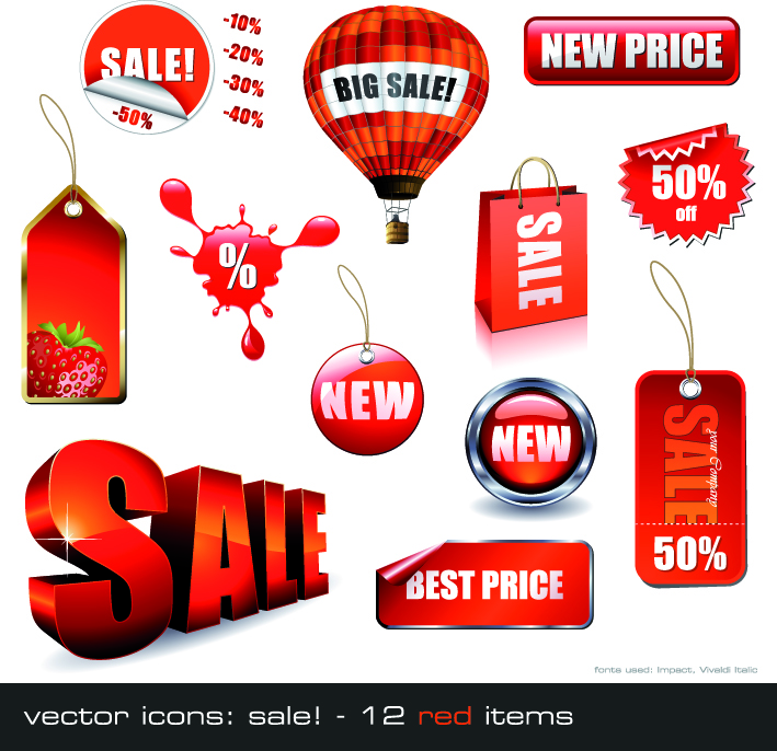 free vector Salesrelated decorations vector