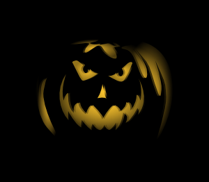 free vector Scary Dark Night Pumpkin Ghost Lantern clip art