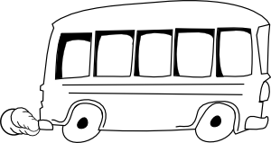 free vector School Bus Outline clip art