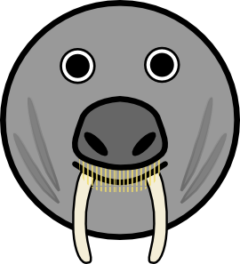 free vector Seal Animal Rounded Face clip art