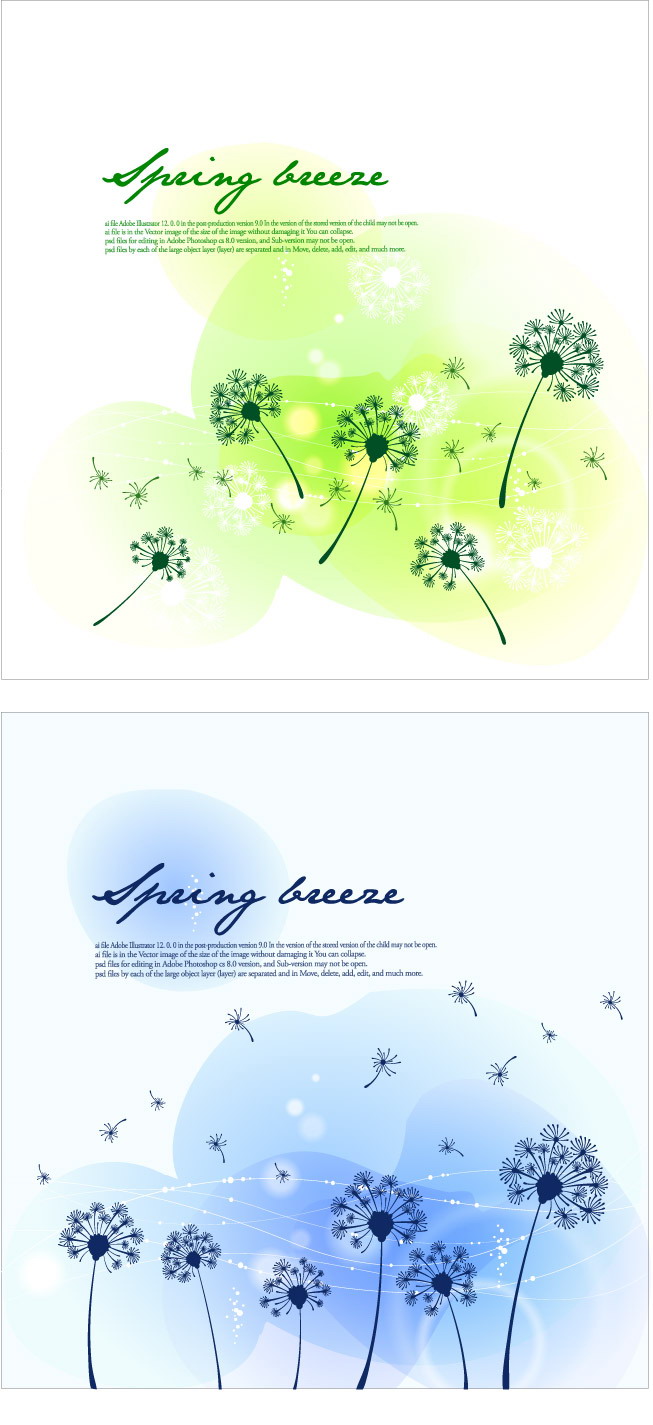 free vector Seasonal changes landscape illustrator vector 3