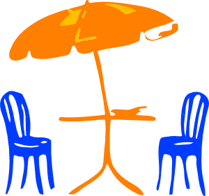 free vector Seats With Umbrella clip art