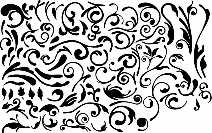 free vector Series of black and white design elements vector 4 simple pattern