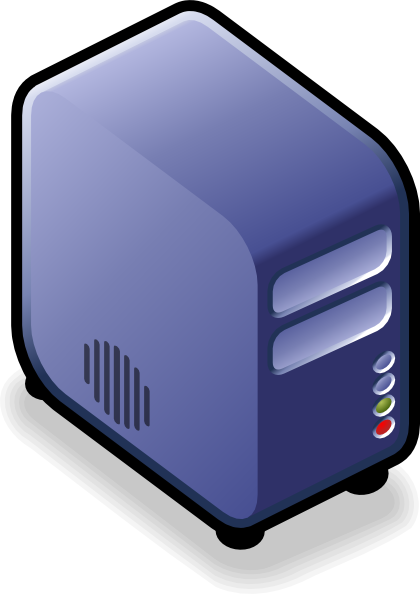 free vector Server Small Case Icon Blue clip art