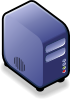 free vector Server Small Case Icon Blue clip art