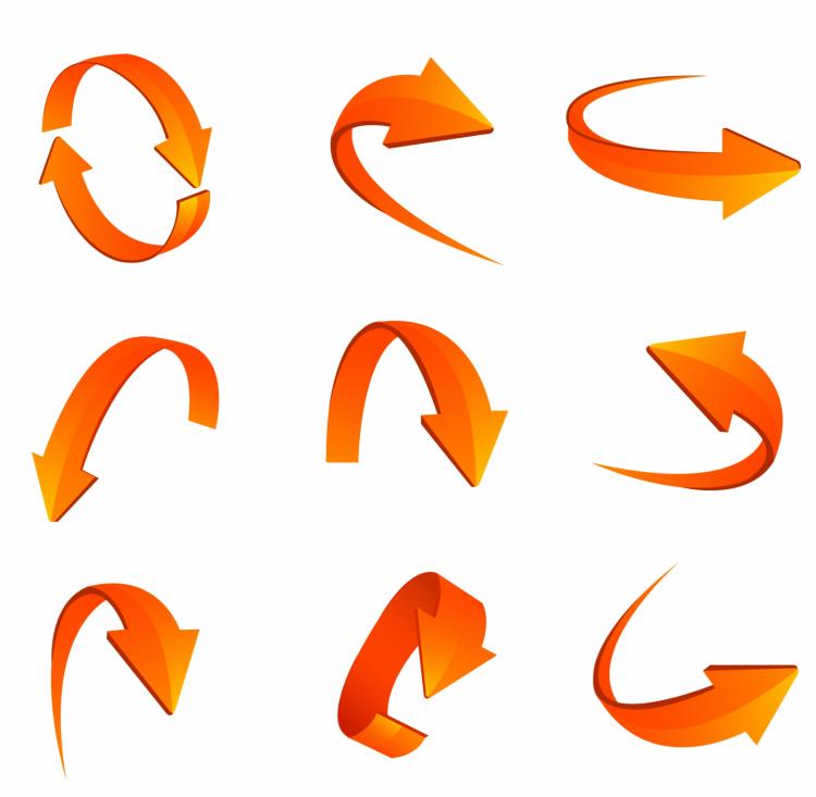 free vector Set of arrows