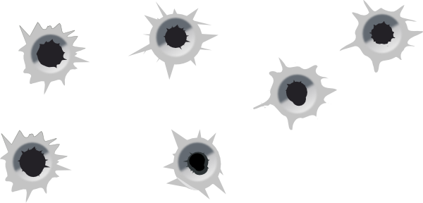 Set Of Bullet Holes clip art (103333) Free SVG Download / 4 Vector
