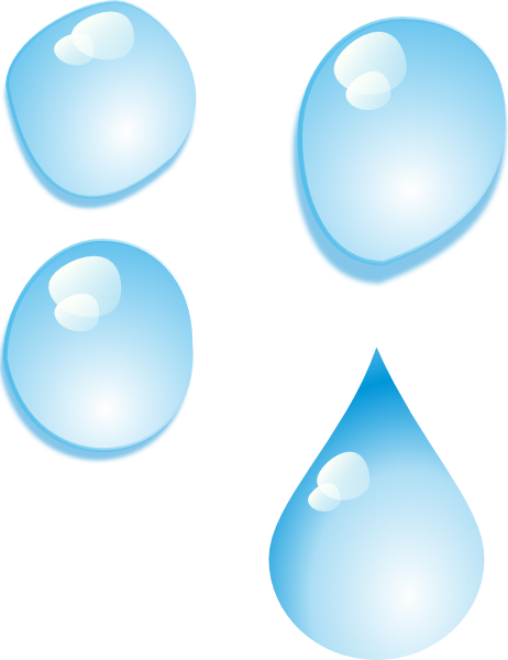 free vector Set Of Water Drops clip art