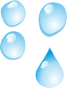 free vector Set Of Water Drops clip art