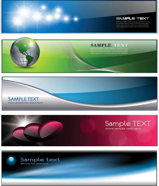 Several banners banner vector Free Vector / 4Vector