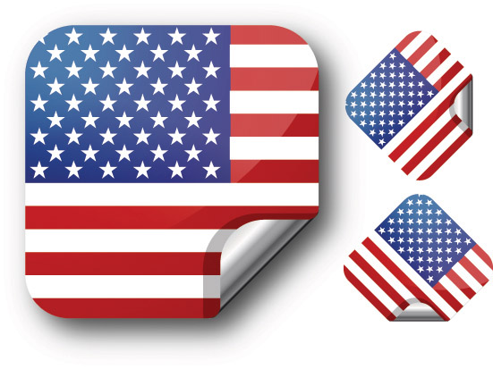 Several national flags stickers (5898) Free EPS Download ...