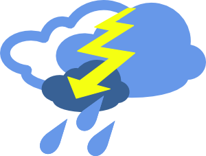 free vector Severe Thunder Storms Weather Symbol clip art