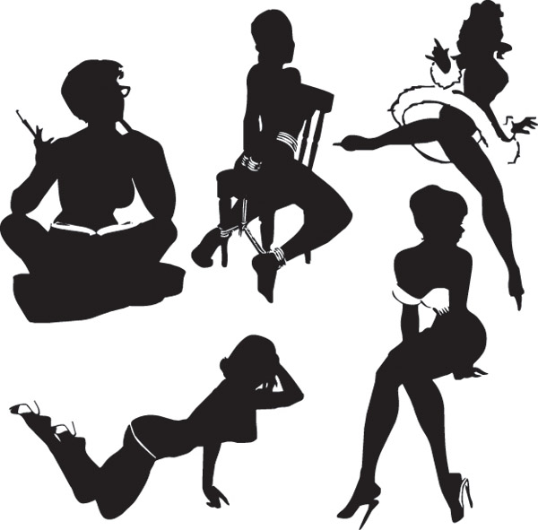 Download Sexy female silhouette (26906) Free EPS Download / 4 Vector