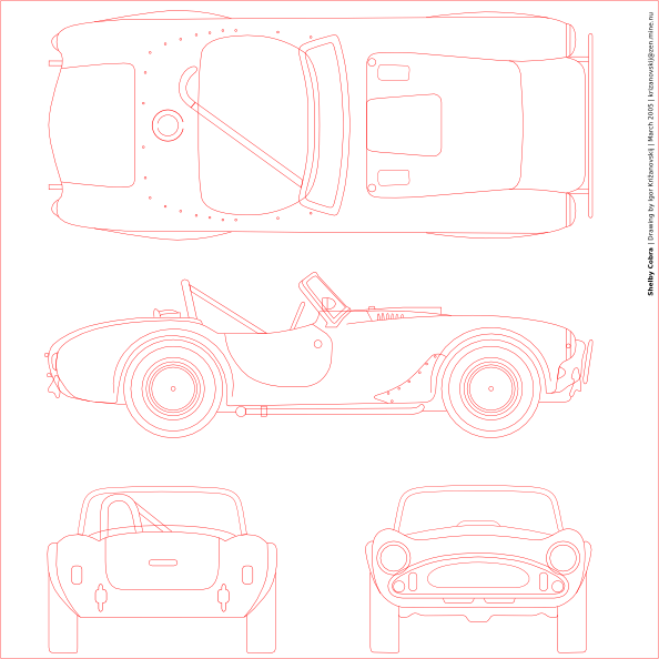 free vector Shelby Cobra Blueprint clip art