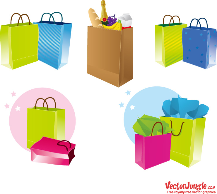 free vector Shopping bag colorfull
