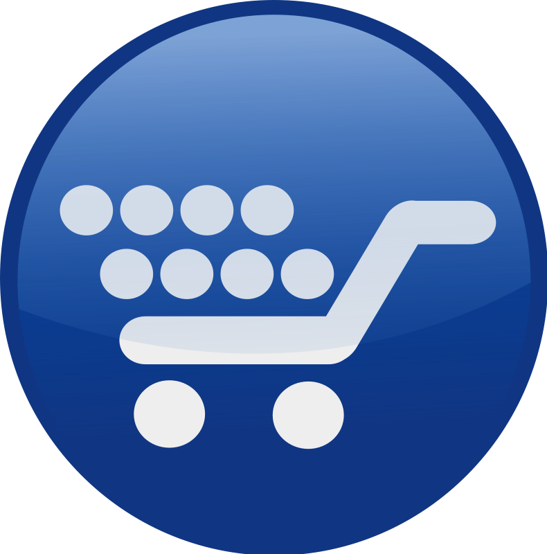 free vector Shopping cart-blue