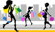 free vector Shopping fashion figures vector