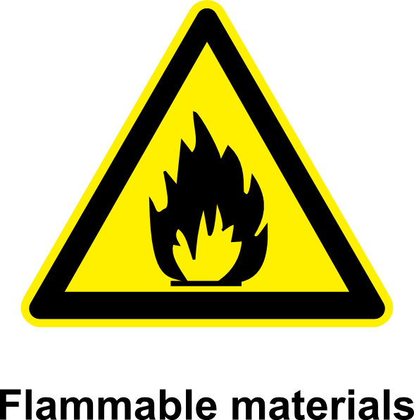 free vector Sign Flammable Materials clip art