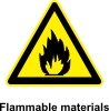 free vector Sign Flammable Materials clip art