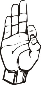 free vector Sign Language F clip art