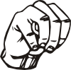 free vector Sign Language M clip art