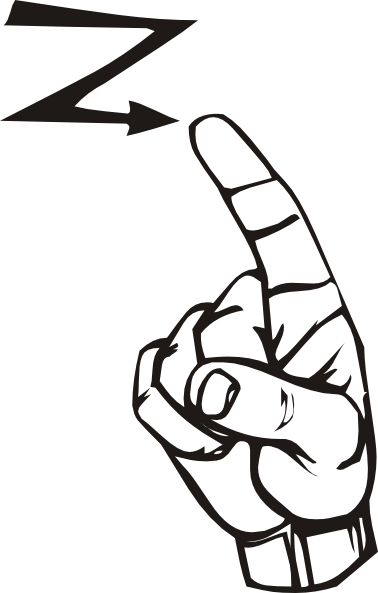 free vector Sign Language Z clip art