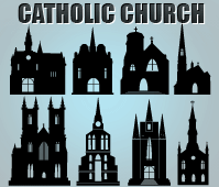 free vector Silhouettes Catholic Church