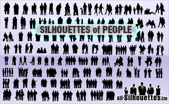 free vector Silhouettes of people