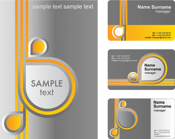 free vector Simple business card template vector vi and