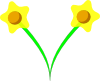 free vector Simple Five Pettle Daffodil clip art