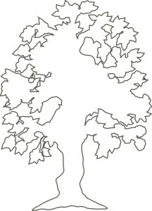 free vector Simple Flowering Tree Outline clip art