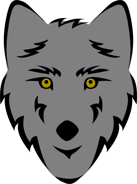 free vector Simple Stylized Wolf Head clip art
