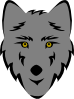 free vector Simple Stylized Wolf Head clip art