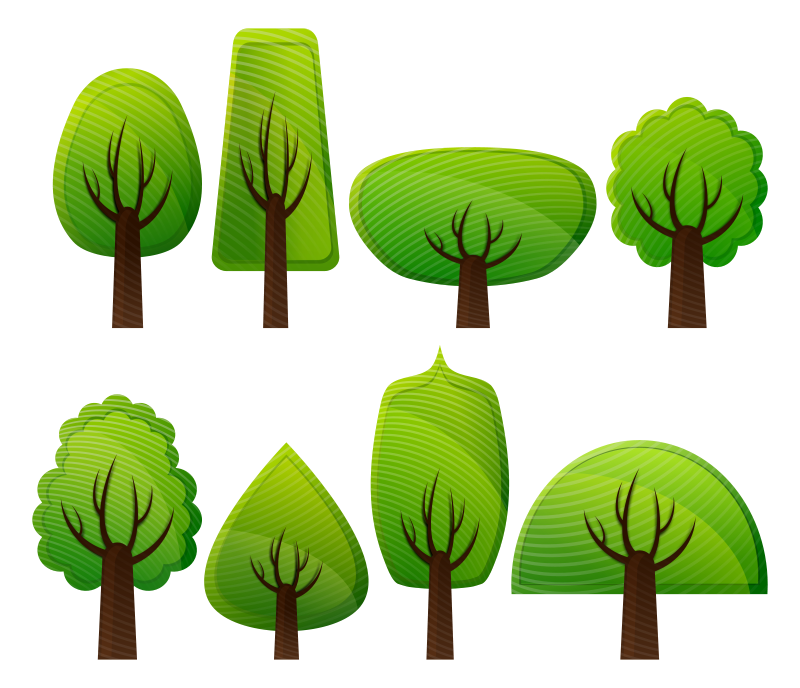free vector Simple Trees