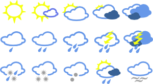 free vector Simple Weather Symbols clip art