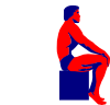 free vector Sitting Body Builder clip art