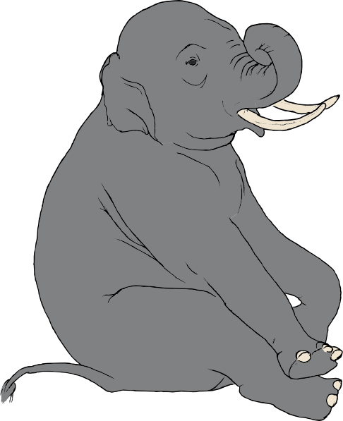 Download Sitting Elephant Clip Art 118810 Free Svg Download 4 Vector