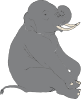free vector Sitting Elephant clip art