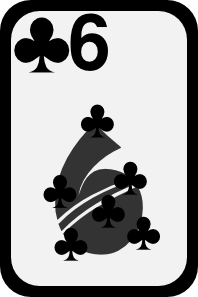 Download Six Of Clubs clip art (104991) Free SVG Download / 4 Vector
