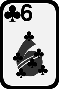 free vector Six Of Clubs clip art