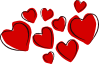 free vector Sketchy Hearts clip art