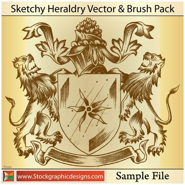 free vector Sketchy heraldry free vector