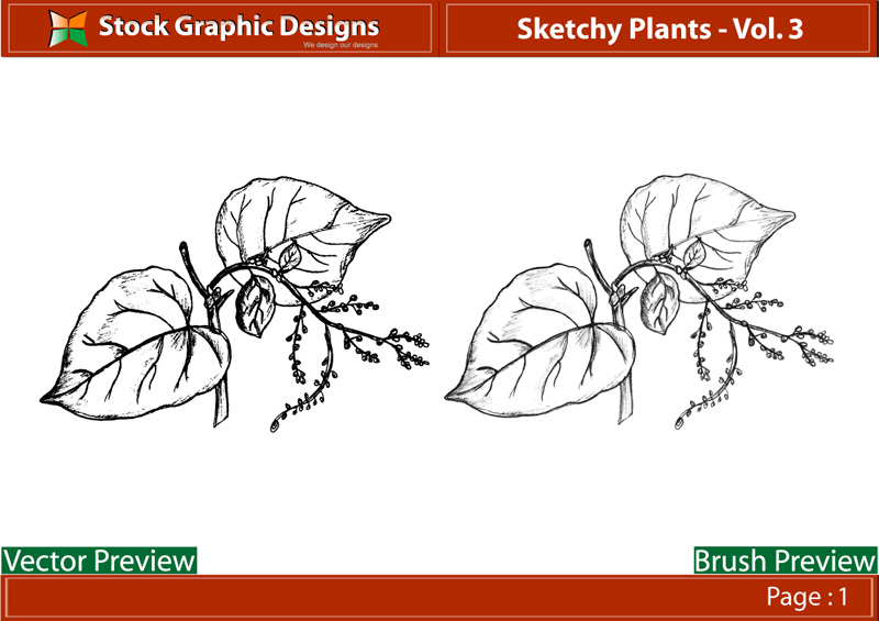 free vector Sketchy Plants