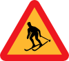 free vector Skiier Sign clip art