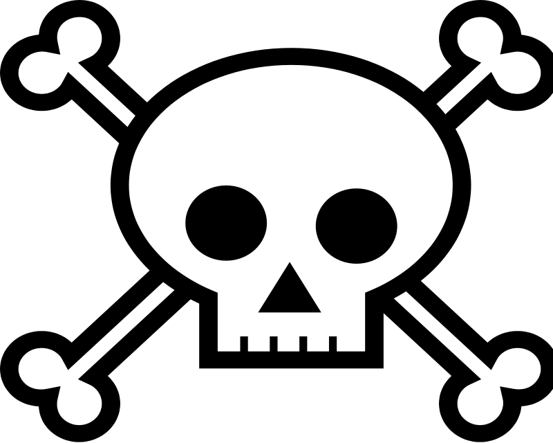 Skull and Crossbones (98770) Free SVG Download / 4 Vector